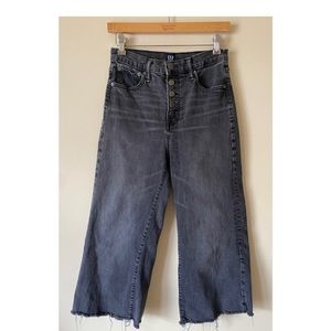 GAP Charcoal Wide Leg Flare Jeans